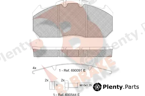 R Brake RB1405-066 — Brake Pad Set, disc brake