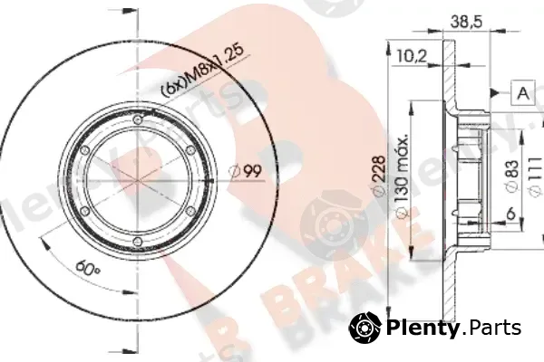 R Brake 78RBD22500 — Brake Disc