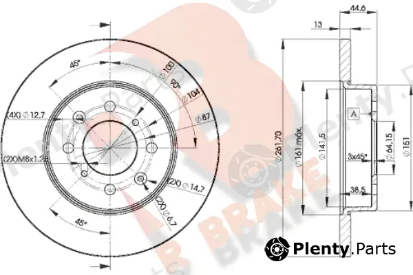 R Brake 78RBD20841 — Brake Disc