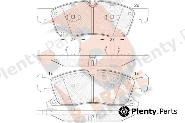 R Brake RB1988 — Brake Pad Set, disc brake
