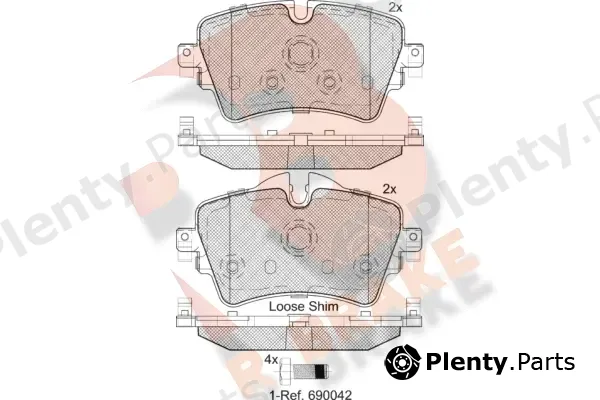 R Brake RB2211 — Brake Pad Set, disc brake