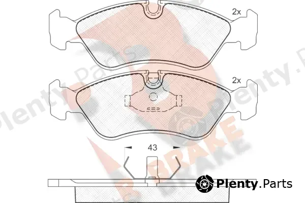 R Brake RB1366 — Brake Pad Set, disc brake