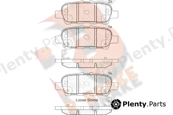 R Brake RB1901-203 — Brake Pad Set, disc brake