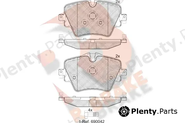 R Brake RB2216 — Brake Pad Set, disc brake