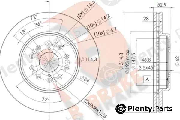 R Brake 78RBD22649 — Brake Disc