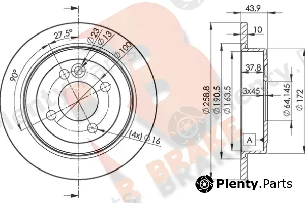 R Brake 78RBD28571 — Brake Disc