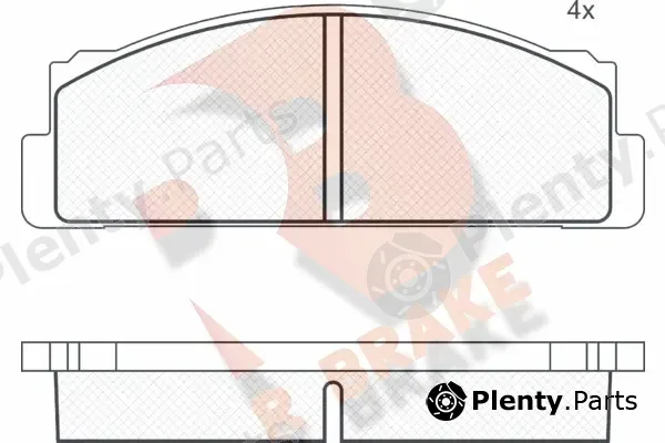 R Brake RB0068 — Brake Pad Set, disc brake