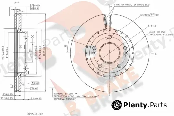 R Brake 78RBD25182 — Brake Disc