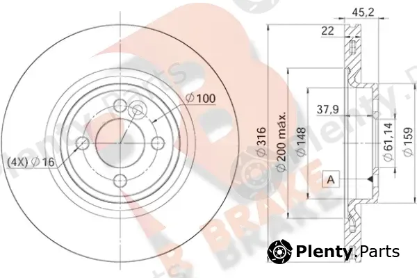 R Brake 78RBD29065 — Brake Disc