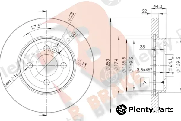 R Brake 78RBD22893 — Brake Disc