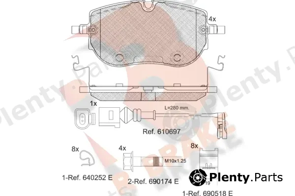 R Brake RB2394 — Brake Pad Set, disc brake