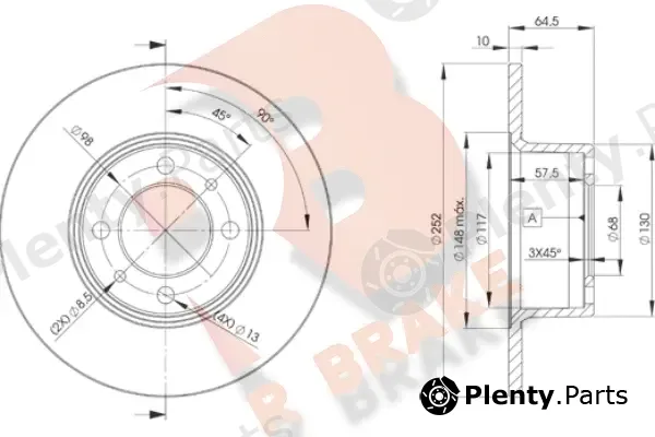 R Brake 78RBD21070 — Brake Disc