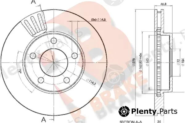 R Brake 78RBD24093 — Brake Disc