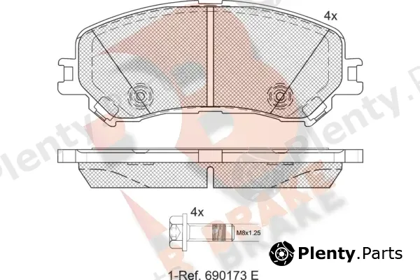 R Brake RB2259 — Brake Pad Set, disc brake