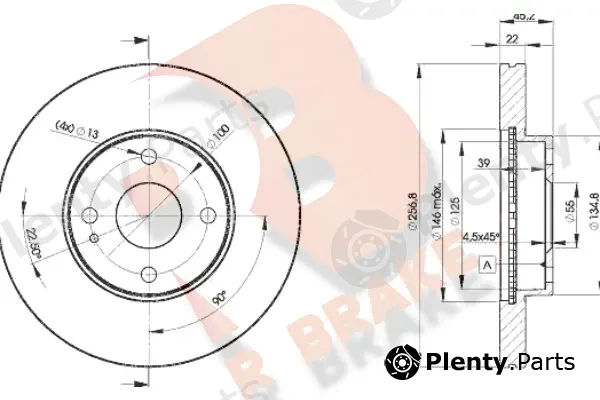 R Brake 78RBD23256 — Brake Disc