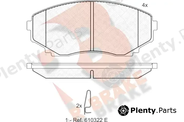 R Brake RB1345 — Brake Pad Set, disc brake