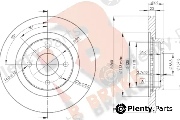 R Brake 78RBD21073 — Brake Disc