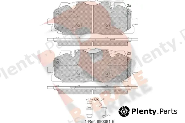 R Brake RB2254 — Brake Pad Set, disc brake