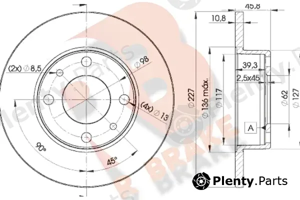 R Brake 78RBD25812 — Brake Disc