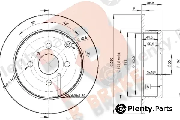 R Brake 78RBD21221 — Brake Disc