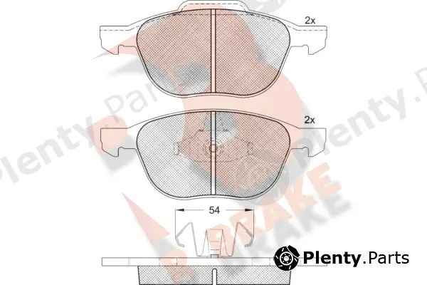 R Brake RB1617-399 — Brake Pad Set, disc brake