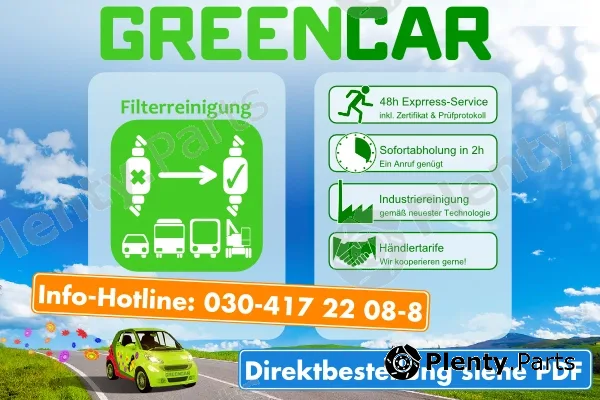 GREENCAR Automotive GR01-122693 — Soot/Particulate Filter Cleaning