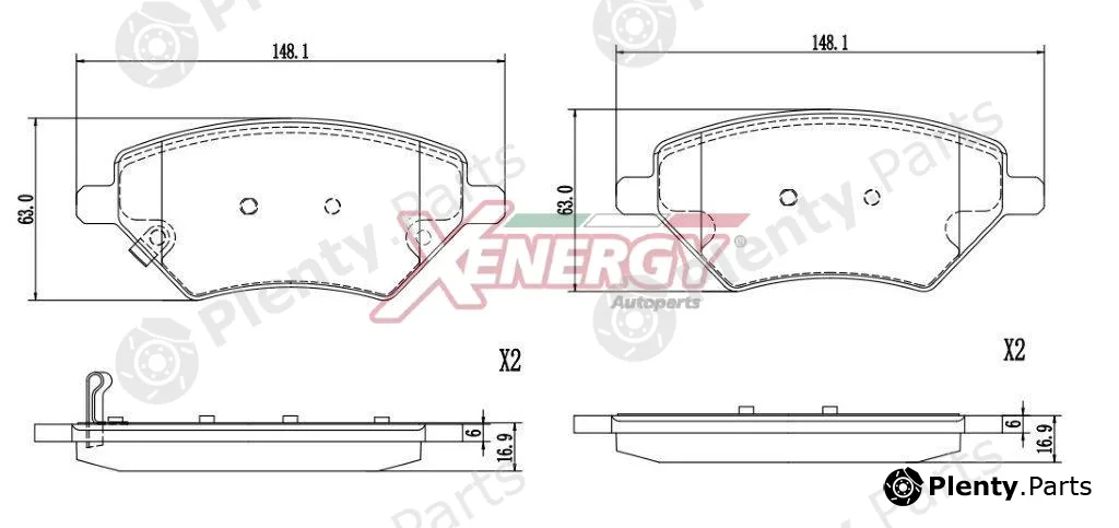 Ap Xenergy X41428 — Brake Pad Set, disc brake