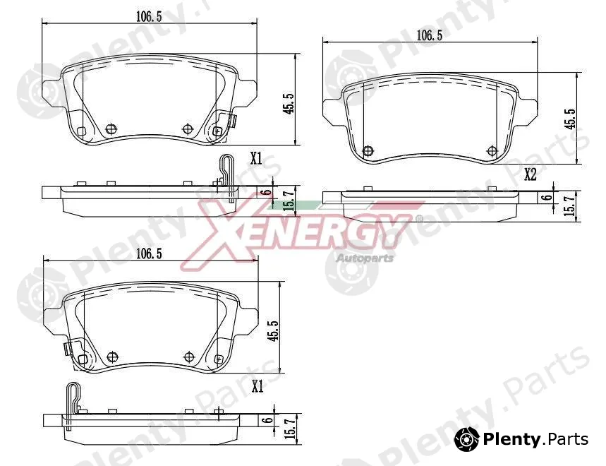 Ap Xenergy X41431 — Brake Pad Set, disc brake