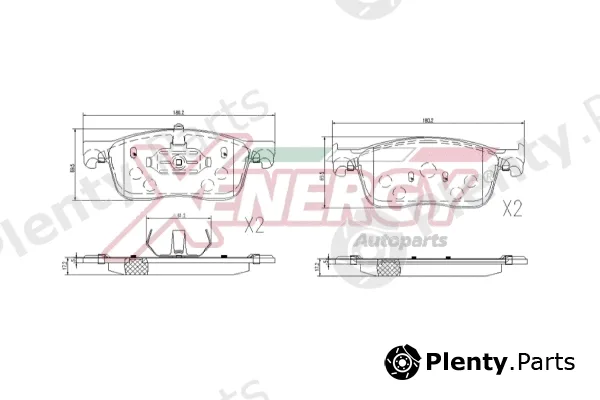 Ap Xenergy X41393 — Brake Pad Set, disc brake