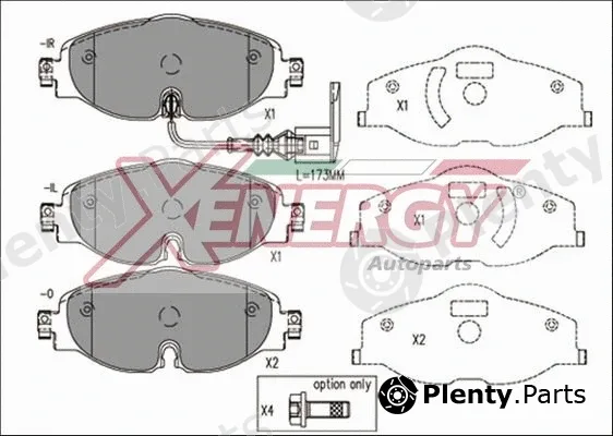 Ap Xenergy X41163 — Brake Pad Set, disc brake