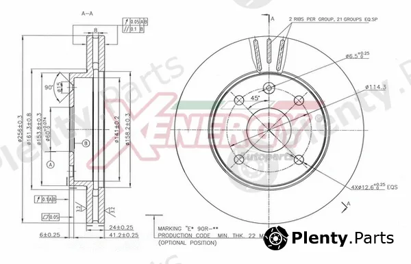Ap Xenergy X602812 — Brake Disc