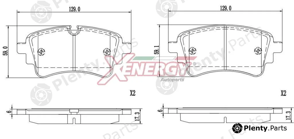 Ap Xenergy X41425 — Brake Pad Set, disc brake