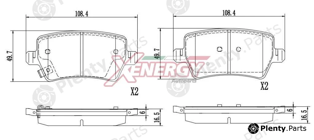 Ap Xenergy X41429 — Brake Pad Set, disc brake