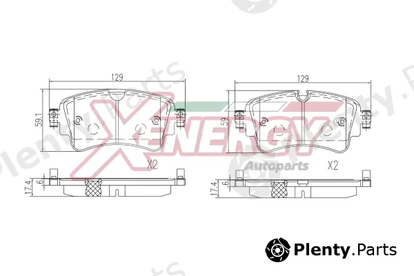 Ap Xenergy X41403 — Brake Pad Set, disc brake