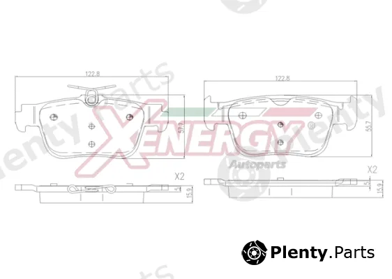 Ap Xenergy X41407 — Brake Pad Set, disc brake