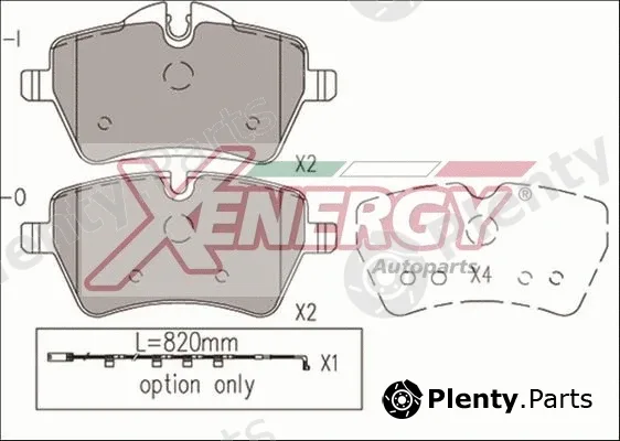 Ap Xenergy X41189 — Brake Pad Set, disc brake