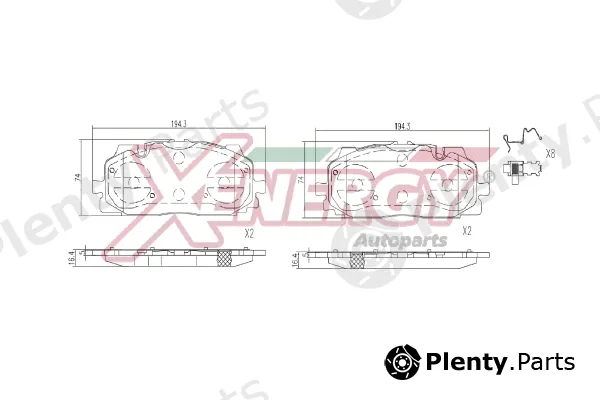 Ap Xenergy X41401 — Brake Pad Set, disc brake