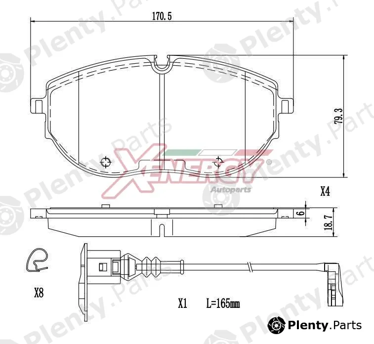 Ap Xenergy X41435 — Brake Pad Set, disc brake