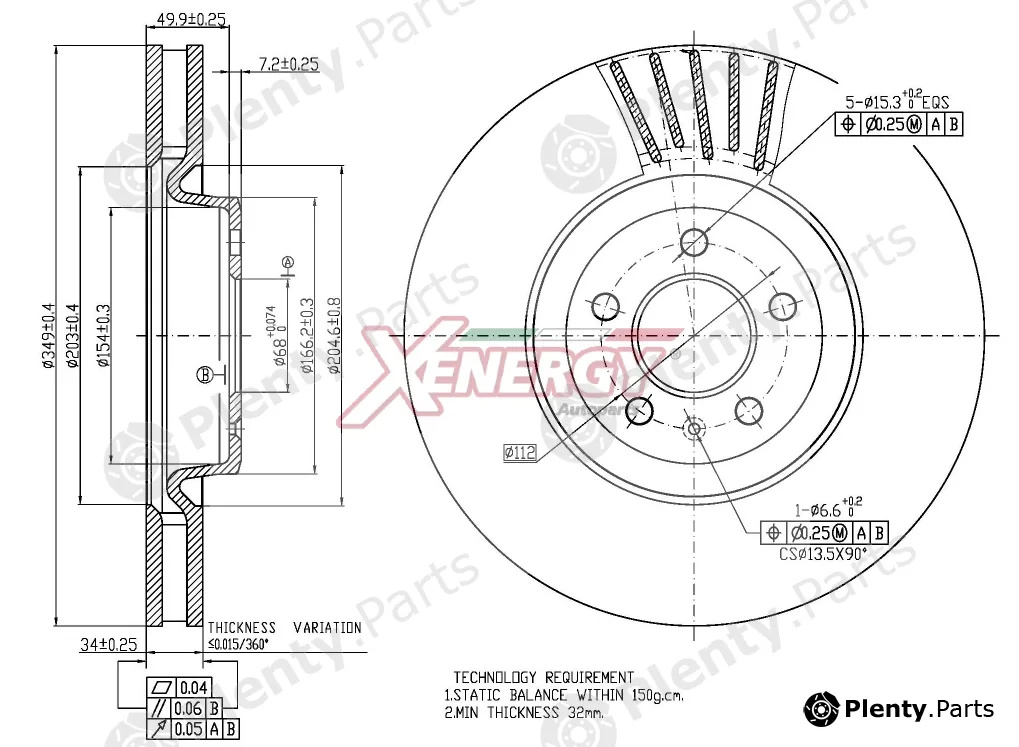 Ap Xenergy X602928 — Brake Disc