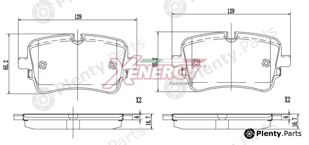 Ap Xenergy X41426 — Brake Pad Set, disc brake
