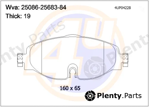 4u 4UP04228 — Brake Pad Set, disc brake