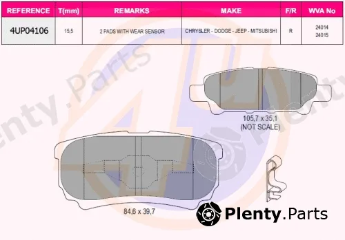4u 4UP04106 — Brake Pad Set, disc brake