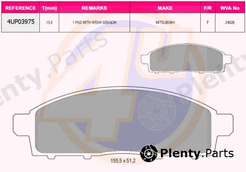 4u 4UP03975 — Brake Pad Set, disc brake