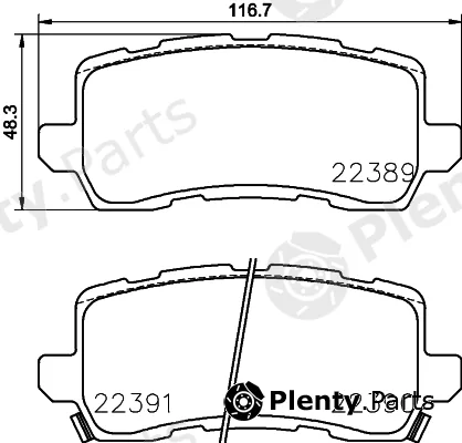 Nisshinbo NP8033 — Brake Pad Set, disc brake