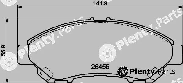 Nisshinbo NP1182 — Brake Pad Set, disc brake