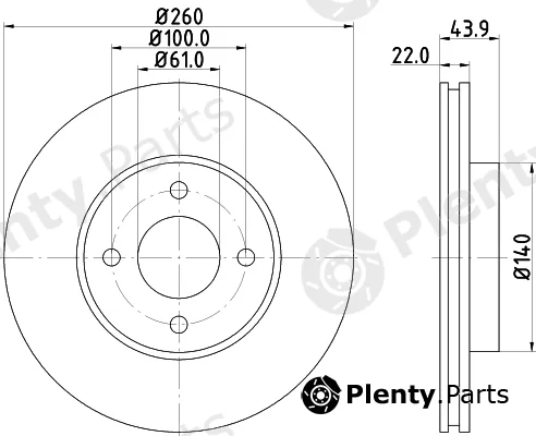 Nisshinbo ND2035K — Brake Disc