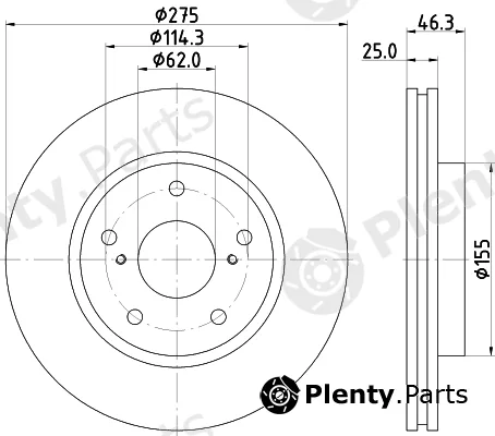 Nisshinbo ND1103K — Brake Disc