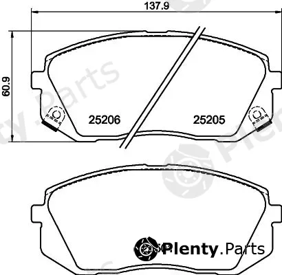 Nisshinbo NP6034 — Brake Pad Set, disc brake