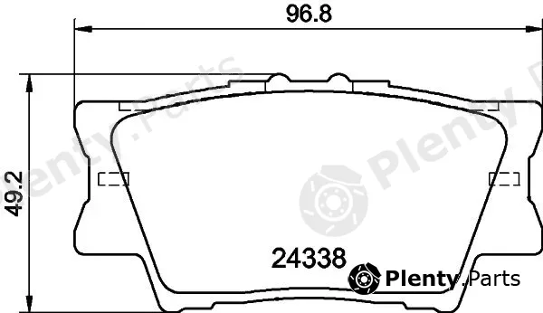 Nisshinbo NP1016 — Brake Pad Set, disc brake