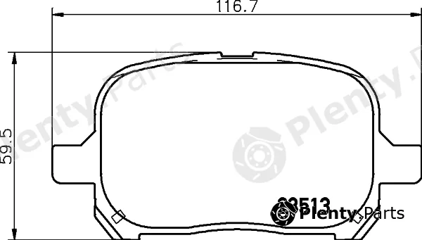 Nisshinbo NP1033 — Brake Pad Set, disc brake
